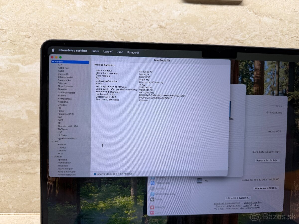 MacBook Air 15,3", M3, 16GB, 512GB - 17