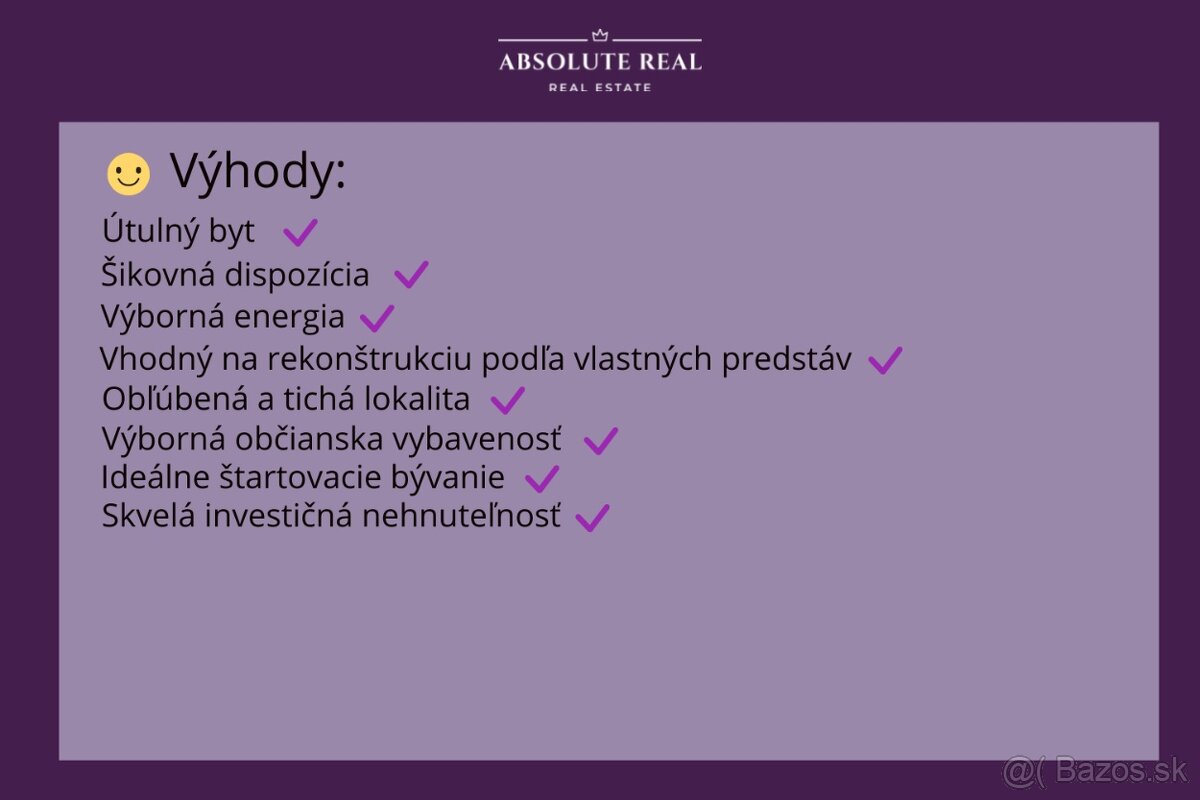 ABSOLUTE REAL / Pekný 1i byt v BA – Dúbravka, Drobného ulica - 17