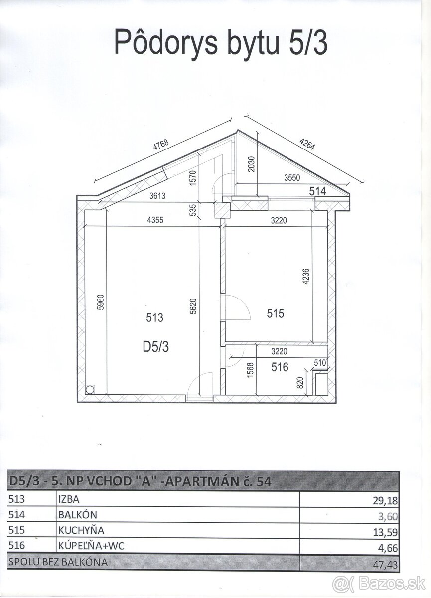 Predaj byty 2 iz. NOVOSTAVBA Rybničná ul. Vajnory - BAIII - 17