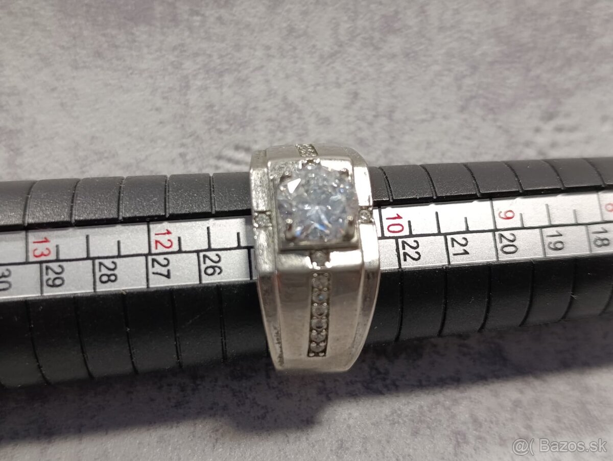 Krásný pánský prsten viz.foto, s kamínky, VEL.64 - 17
