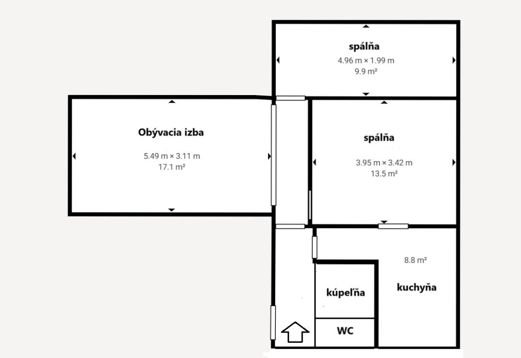 Trojizbový byt s veľkým potenciálom neďaleko centra Starej T - 17