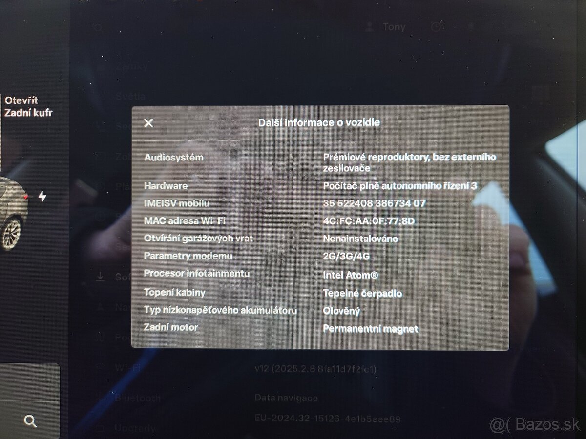 Tesla Model 3 Standard Range Plus 208 kW SOH 94,1% (ODPOČET - 17