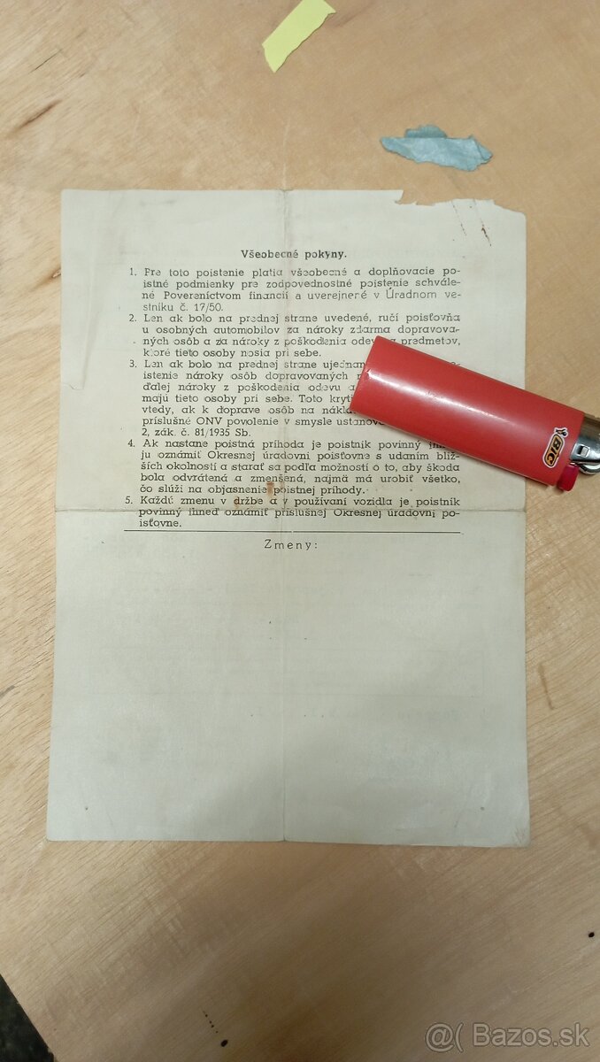 Preukaz..účtenka ..na veterán.. Škoda - 17