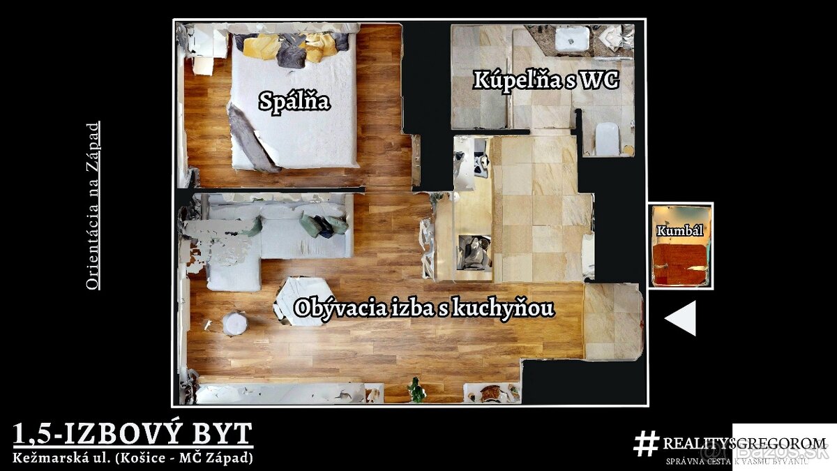 2+KK byt, Kežmarská ul., 40 m2, zrekonštruovaný & zariadený - 17