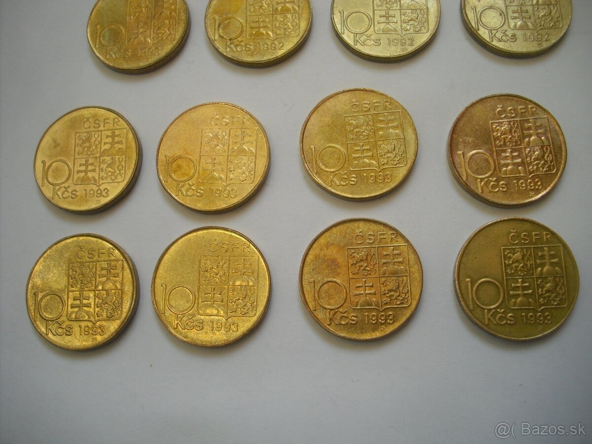 predam Ceskoslovenske a Ceske 10, 20, 50 korun UNC - 17