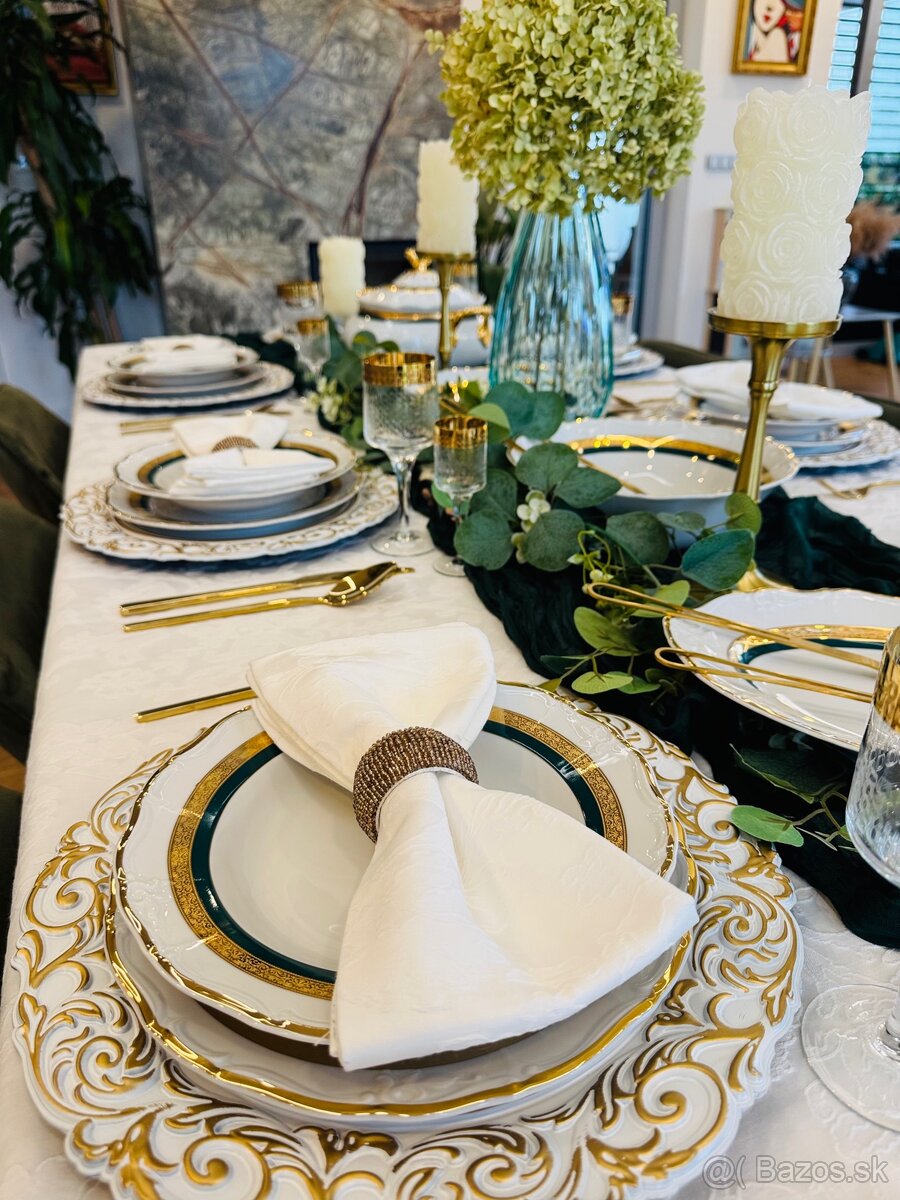 Nová pozlátená obedová súprava Thun pre 12 osôb-posielam - 17