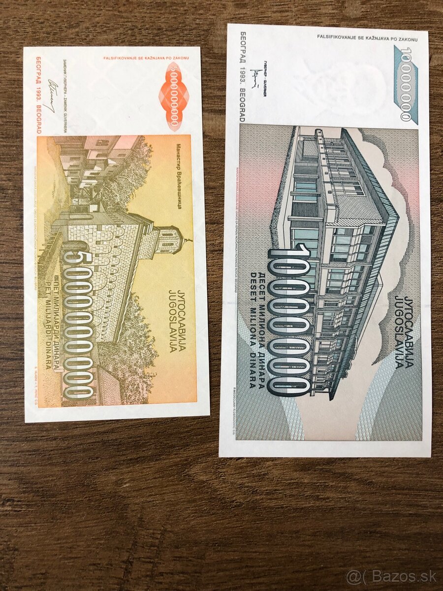 Bankovky JUHOSLAVIA 4 - 17