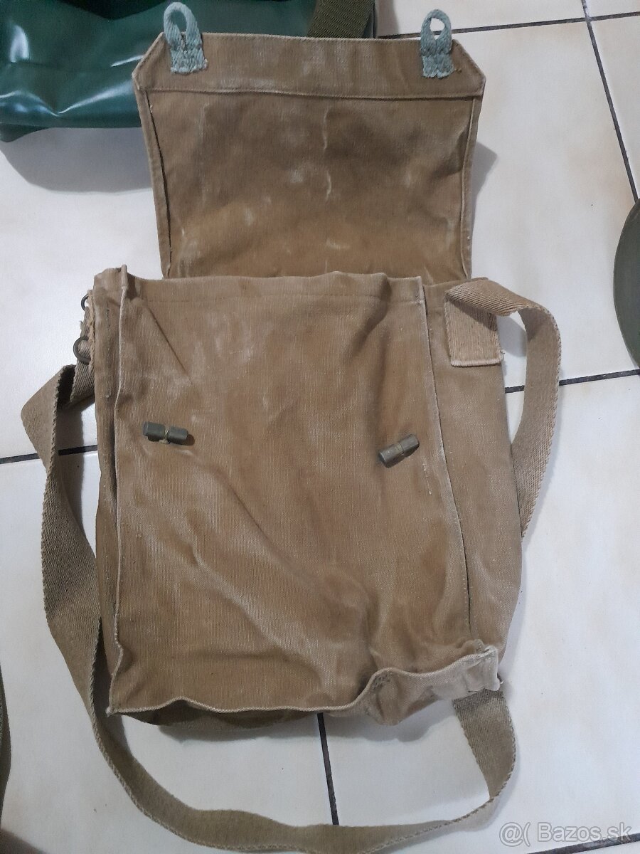 Plynová maska, taška, filter, očnice, Civilná ochrana, ČSLA - 17