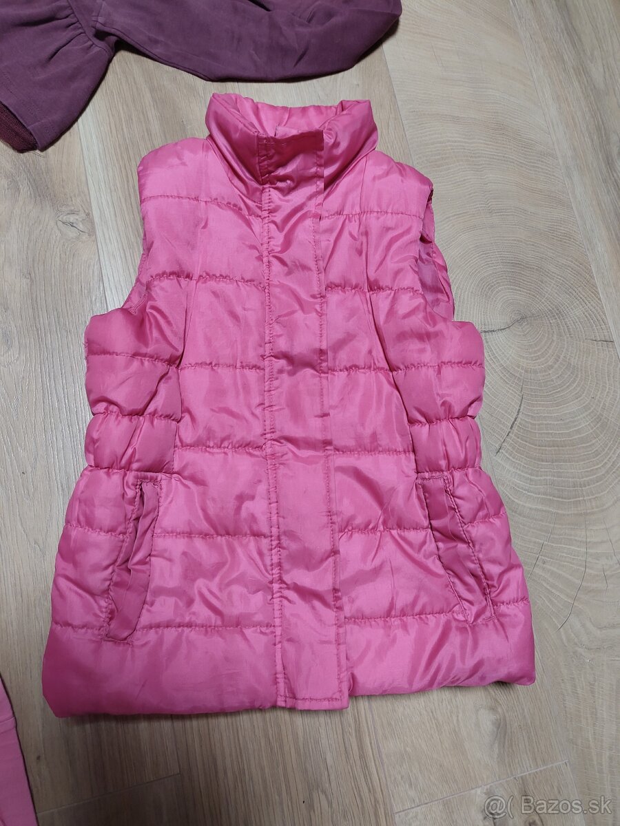 2x leginky +2x tuniky+Vesta+teplakove nohavice 122/128 - 17