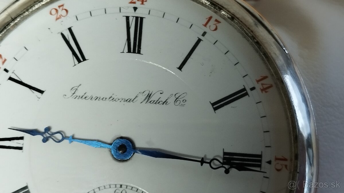 Krásné starožitné stříbrné hodinky IWC Schaffhausen - 17