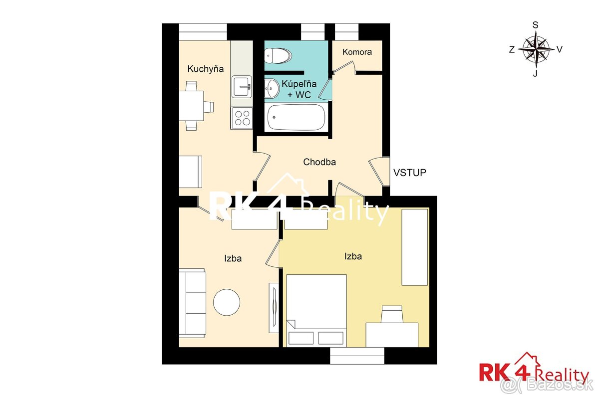 RK4 - NA PREDAJ - 2 izbový byt - Bulvár Žilina - 17