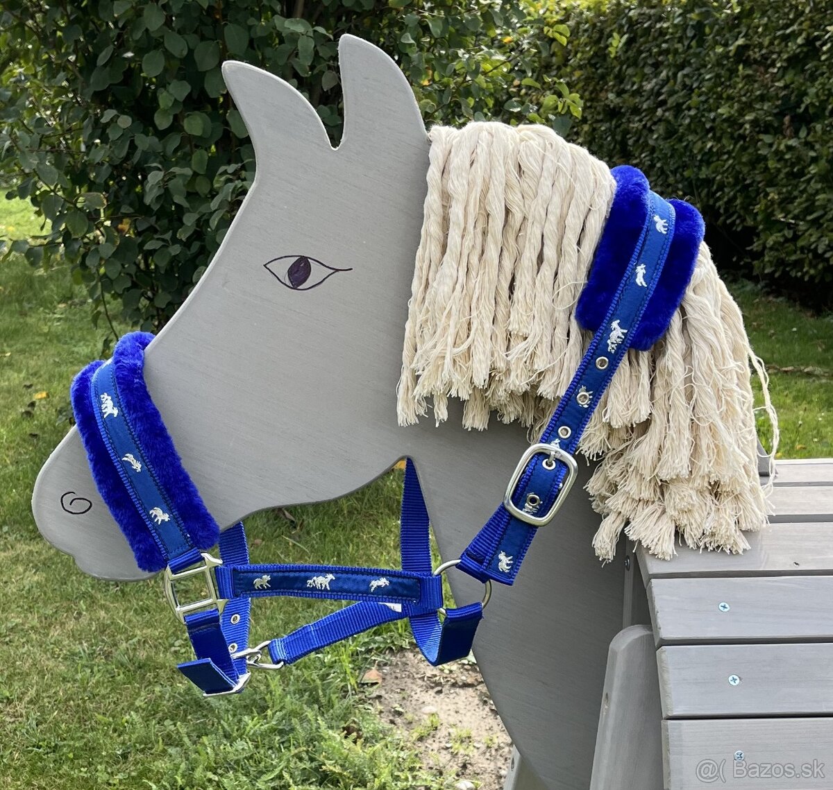 Stájová ohlávka textilní s chlupatinou MIX - 17