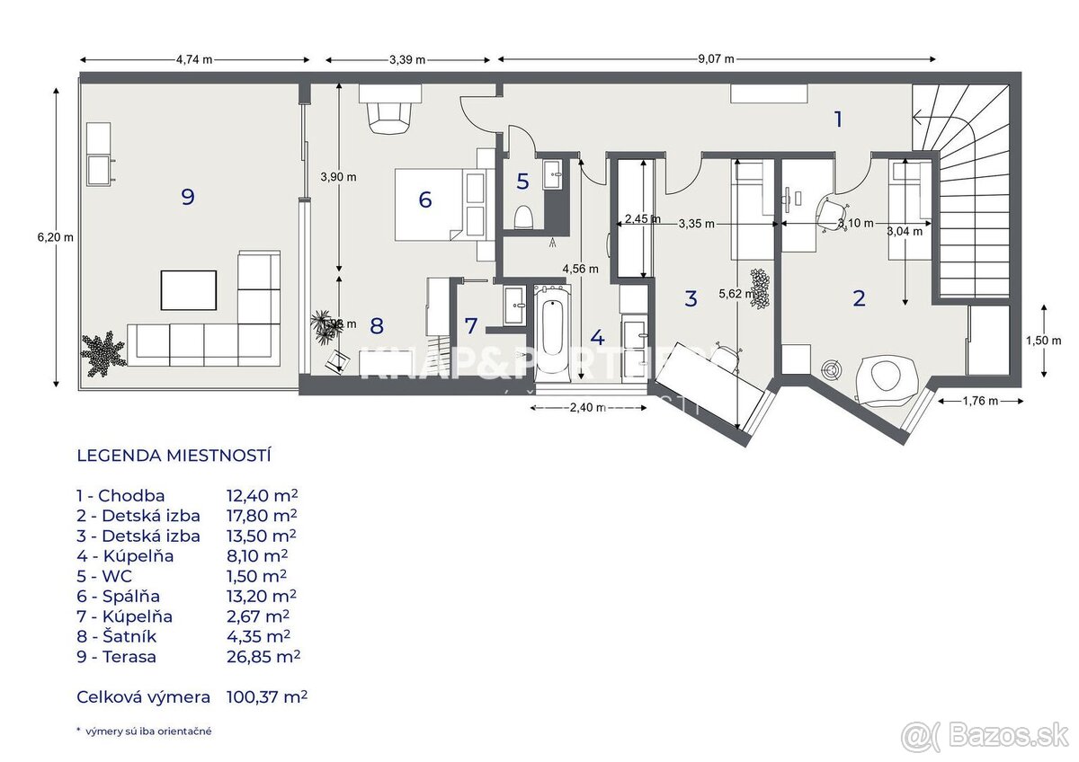 NOVOSTAVBA, AMFIK HOUSE, MEZONETOVÝ 4 IZBOVÝ BYT „C“ S TERAS - 17