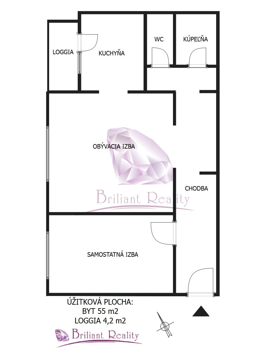 Na predaj 2-izbový byt v centre mesta Senec - 17