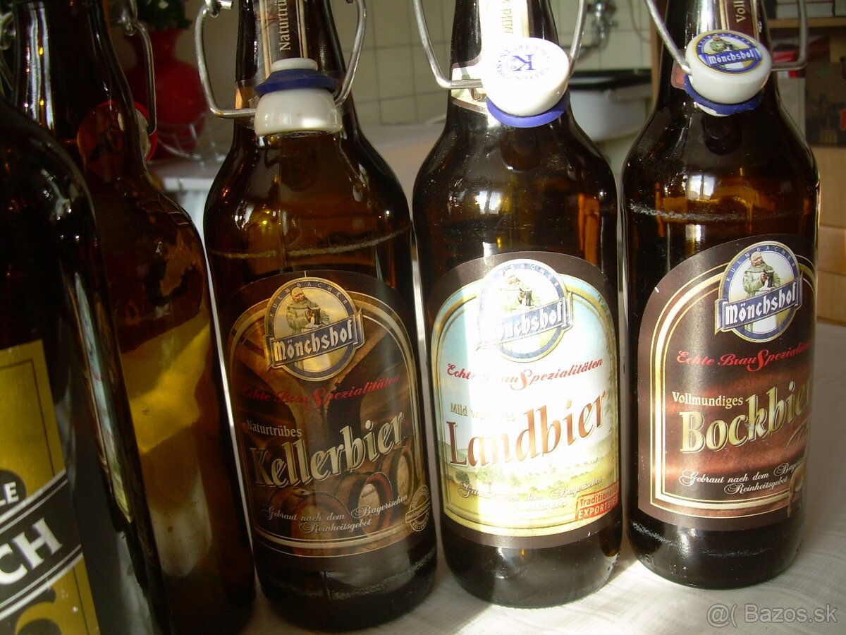 láhve 0,5l a 1lt s uzávěrem, plucky (placatky) 0,2l - 17