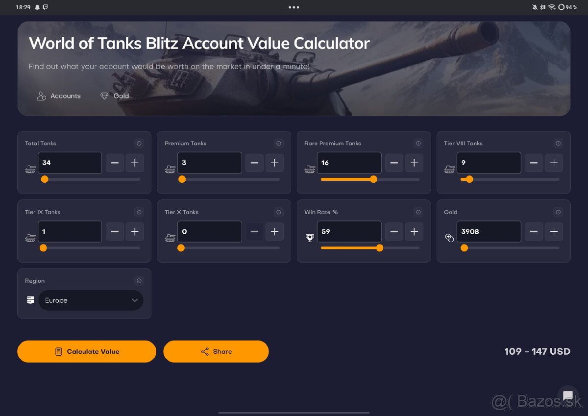 World of Tanks Blitz účet - 17