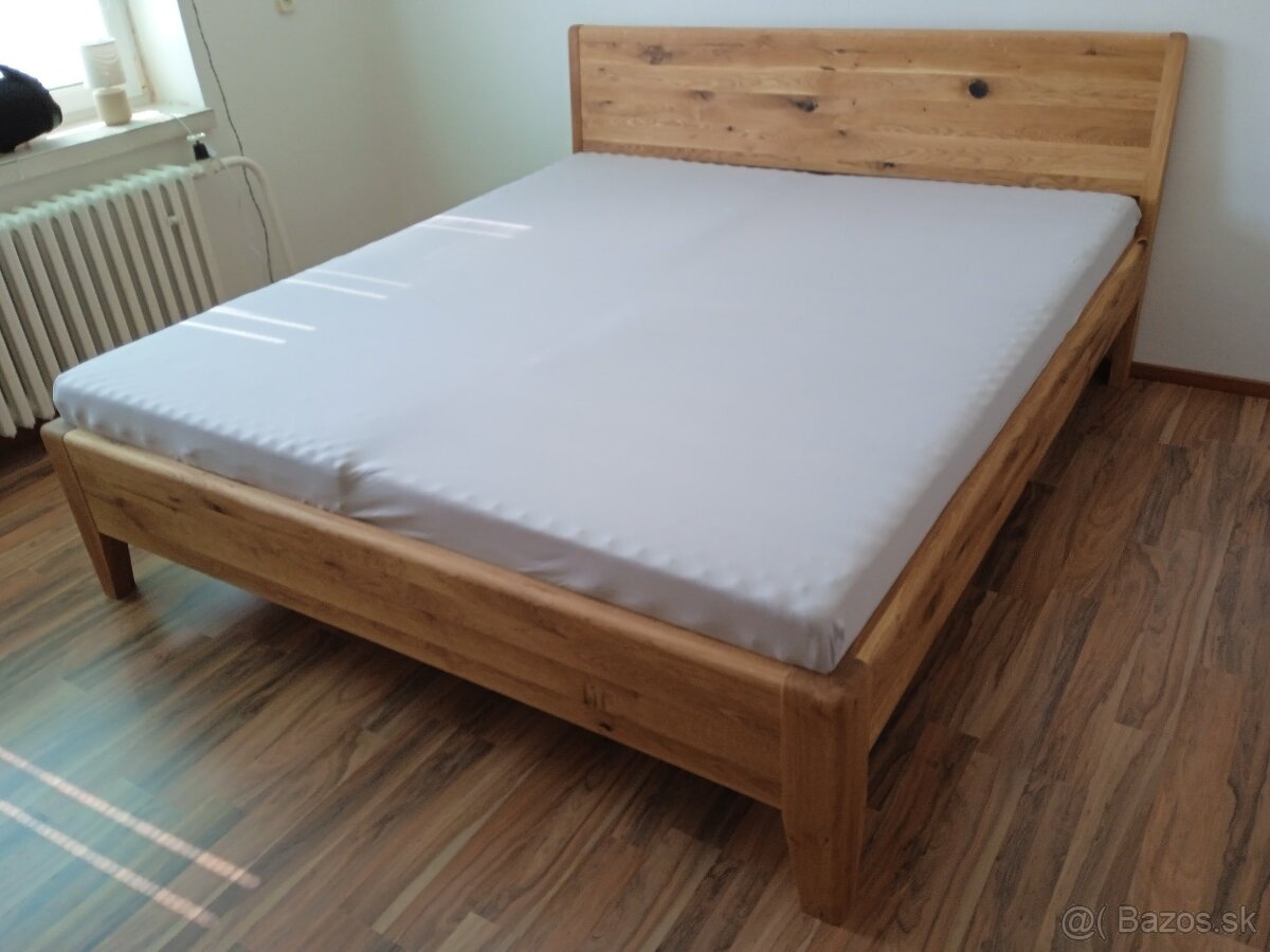 Dubová manželská posteľ Hugo + rošt zdarma, cena od 750€ - 17