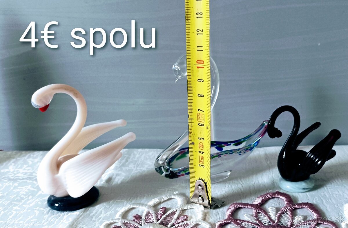 Retro sklo - modré, ružové - 17