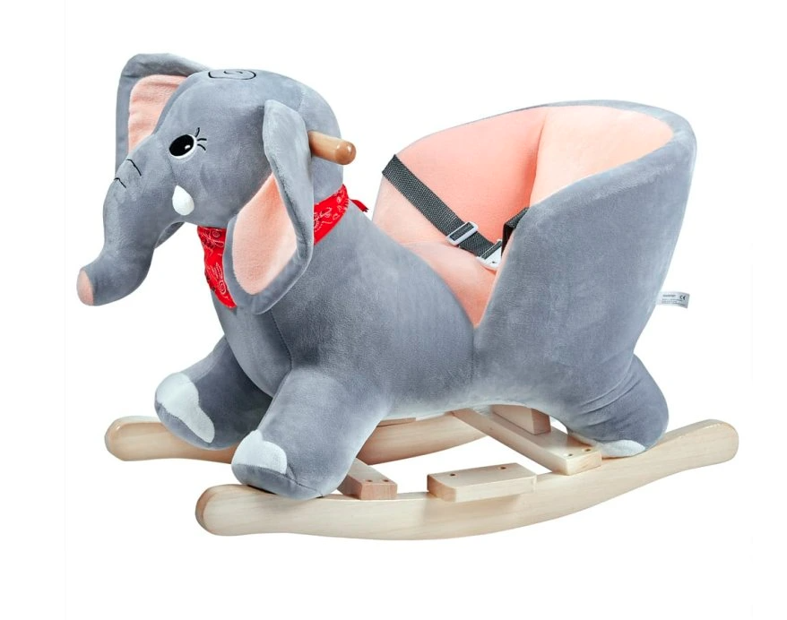 Detský hojdací jednorožec sloník koník so zvukom a baterkami - 17