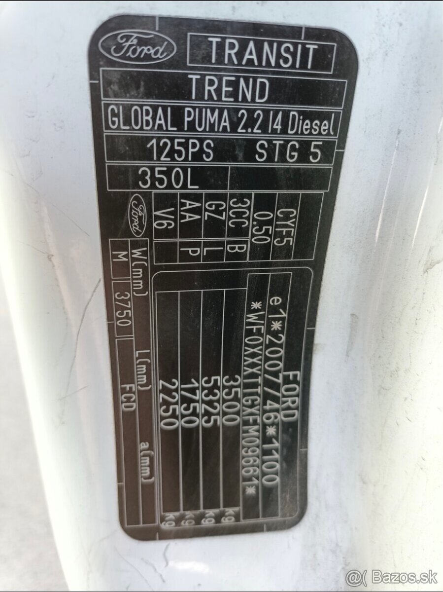 FORD TRANSIT DODÁVKA so zadnym vyklápacím čelom - na predaj - 17