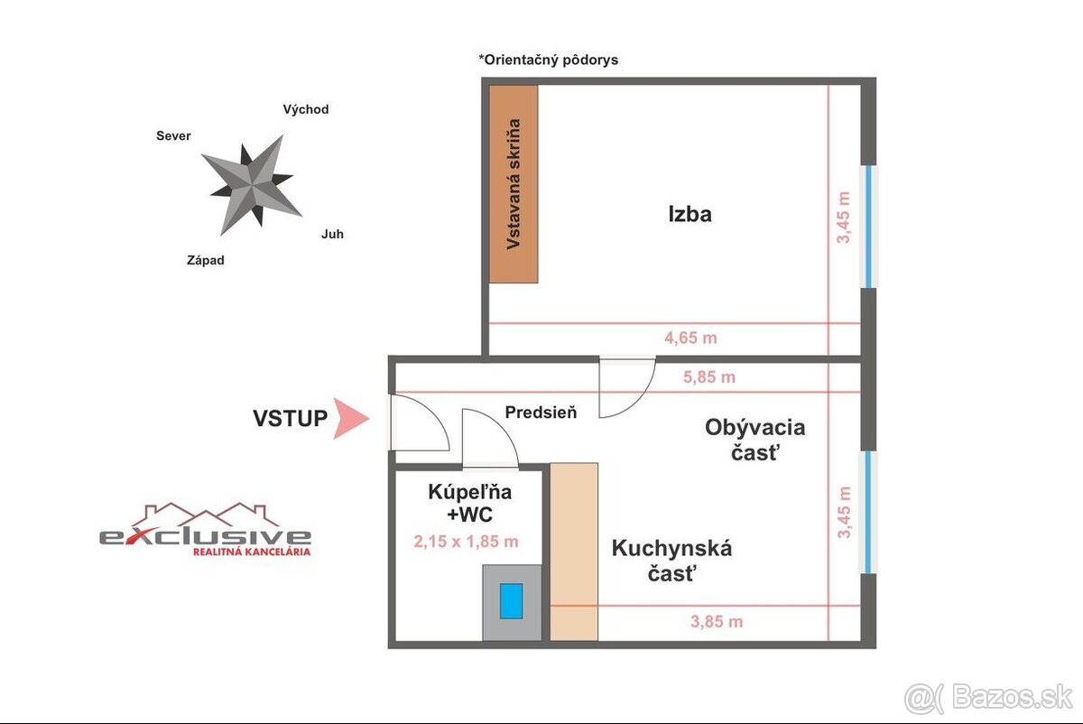"REZERVOVANÉ" 1-IZB.BYT, UL. VOLGOGRADSKÁ, 39 M2, 7/7P - 17