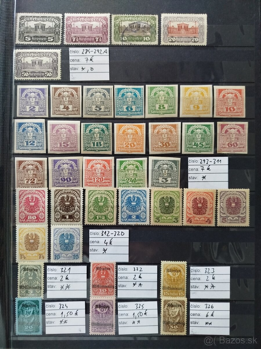 staré Rakúsko - partia známok - 17