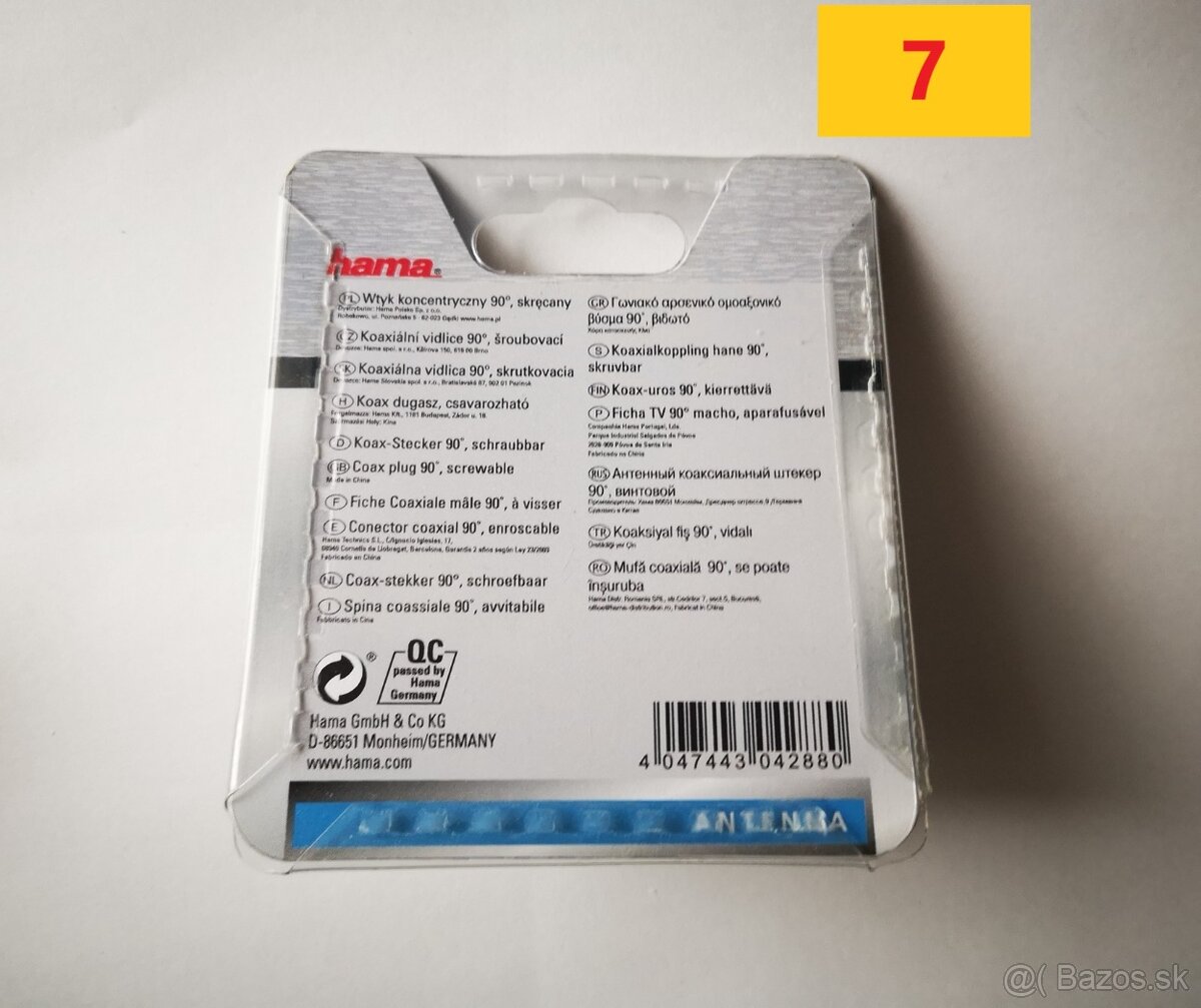 Televízna zásuvka účastnícka, káble prepojovacie a koncovky. - 17