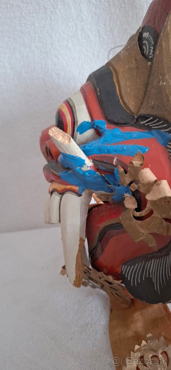 3 ručne tesané masky Barong a ceremoniálna maska (Bali) - 17