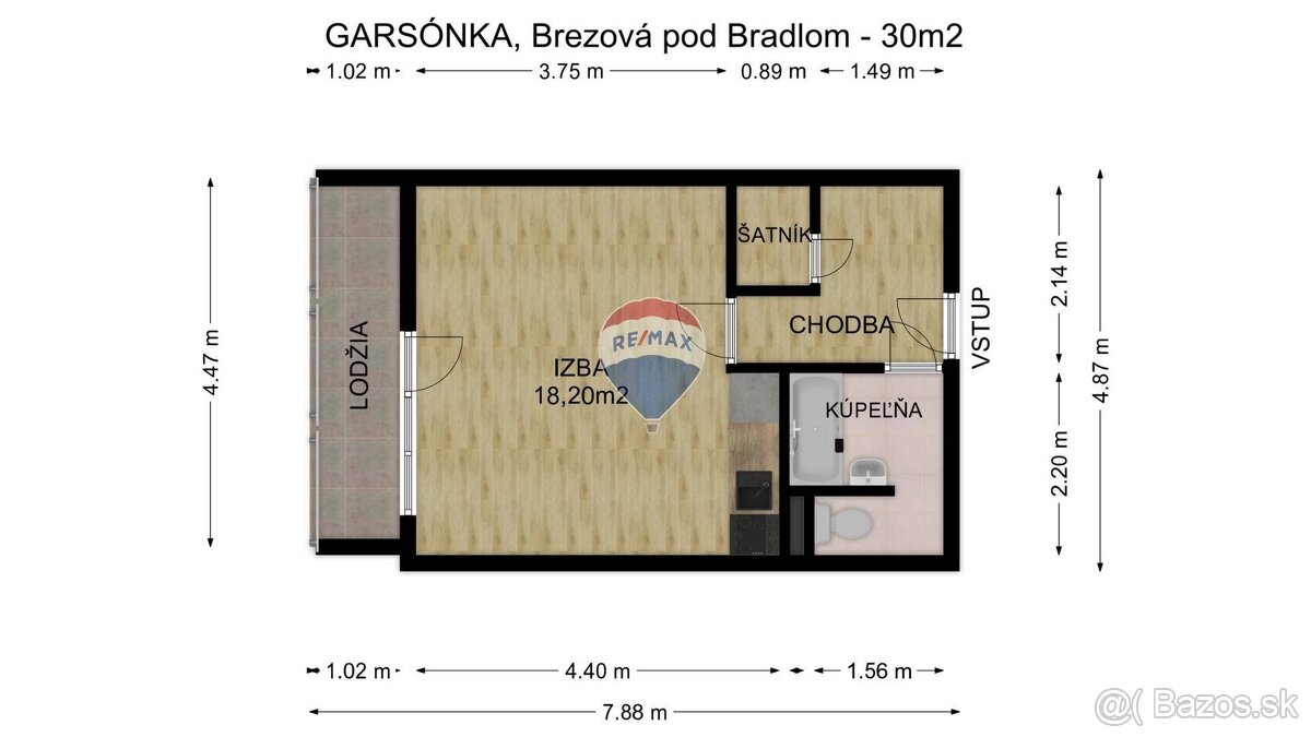Garsónka 30 m2 v centre Brezová pod Bradlom - 17