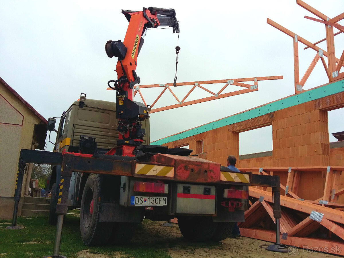 Žeriav, autožeriav, hydraulická ruka, ťahač, MAN, Scania 4x4 - 17