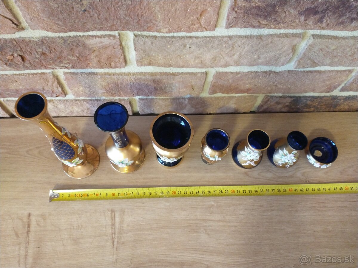 borské sklo,misa, váza, svietnik, popolník,flakón,napoleonky - 17