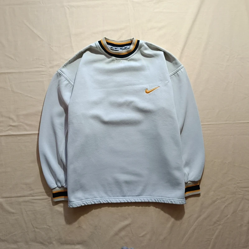 Vintage 90s NIKE Service béžová mikina bez kapucne XL - 17