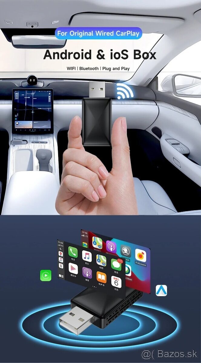 Bezdrôtový adaptér Mini Wireless CarPlay USB - 17