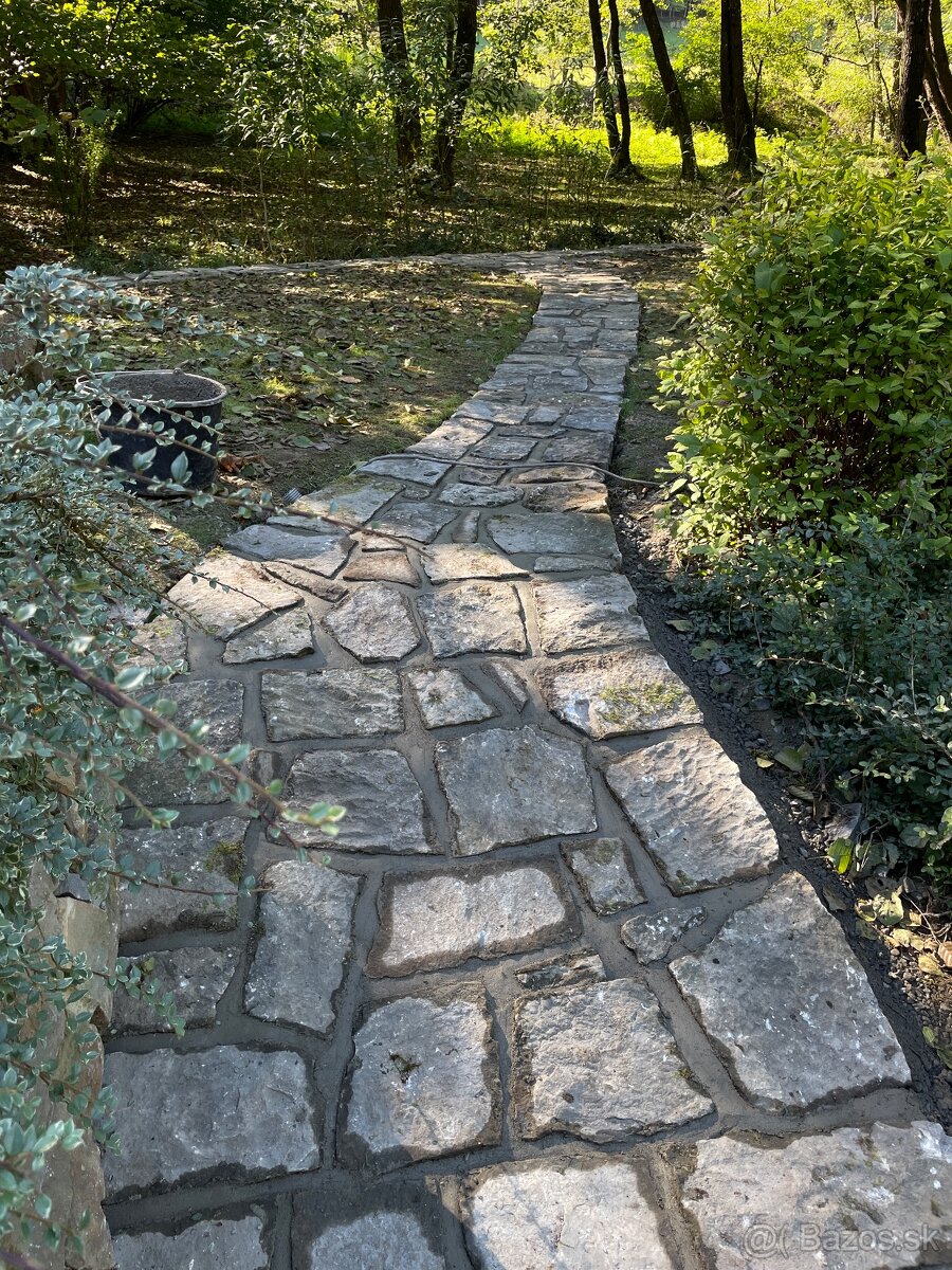 Kamenárske práce, oporné múry, chodníky a svahy z kameňa, - 17