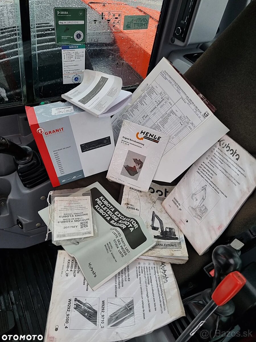 Pásové rýpadlo Kubota KX080-4 s dlhým ramenom 8,5 t PLUS. Ak - 17