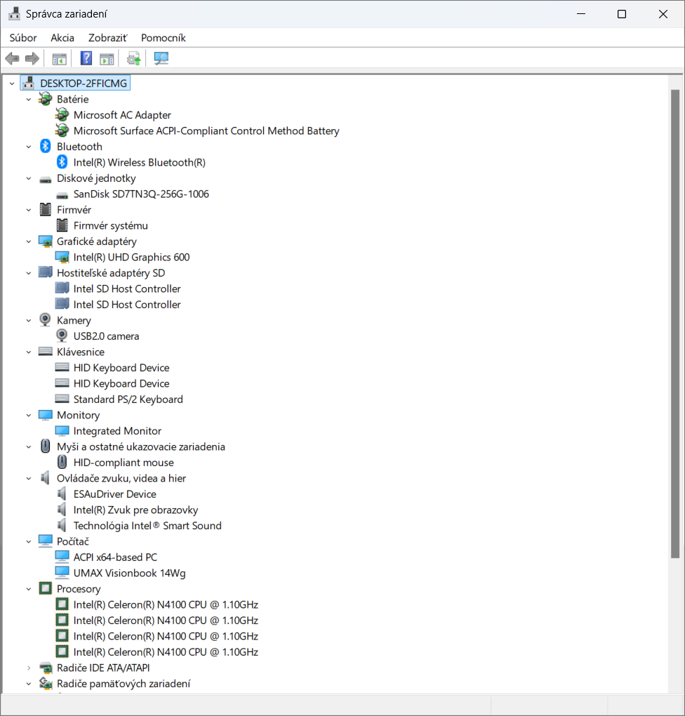 Predám umax visionbook 14wg. - 17