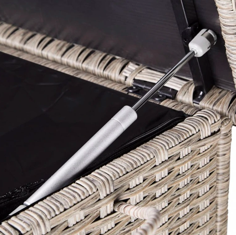 Záhradný úložný ratanový box s kolieskami 4 farby - 17