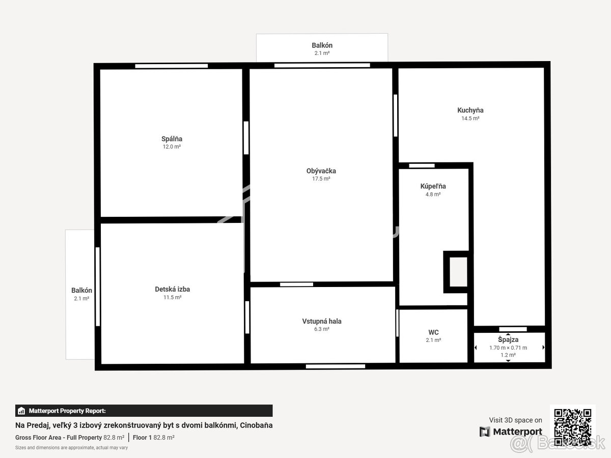 Na predaj 3i byt Cinobaňa, 2x balkón - 17