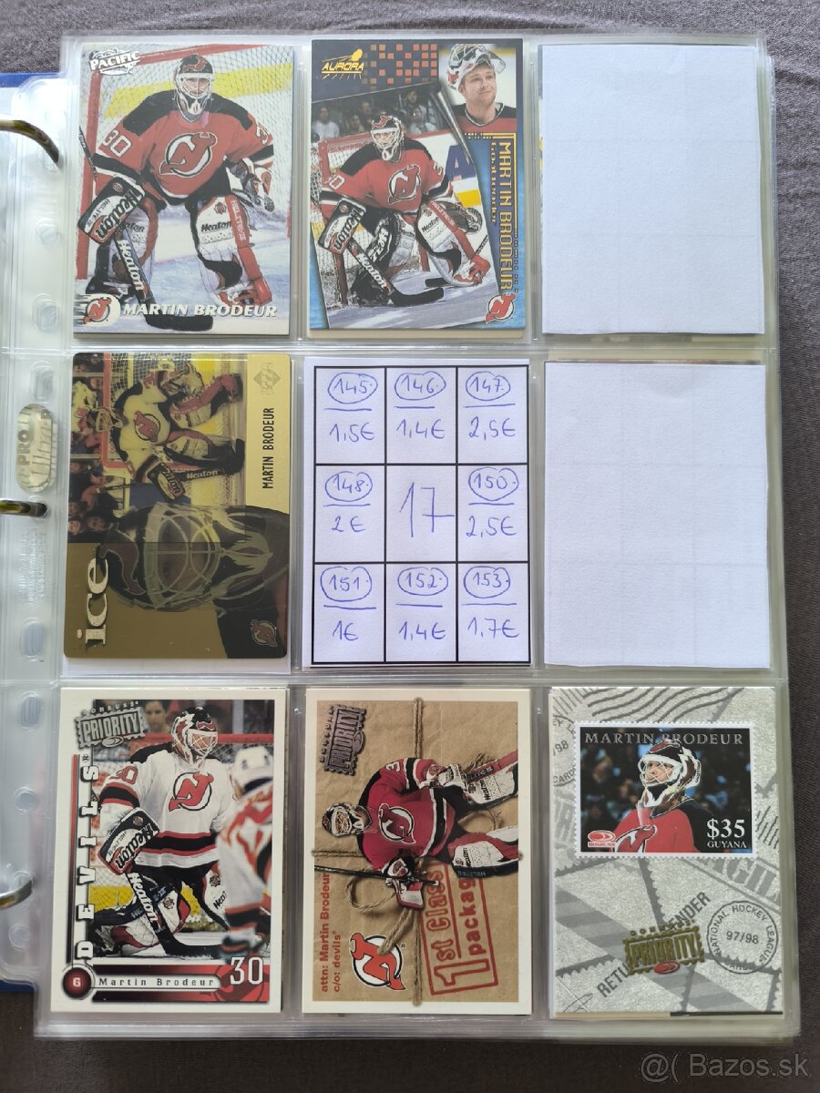 Hokejové kartičky - Martin Brodeur 1 - 17