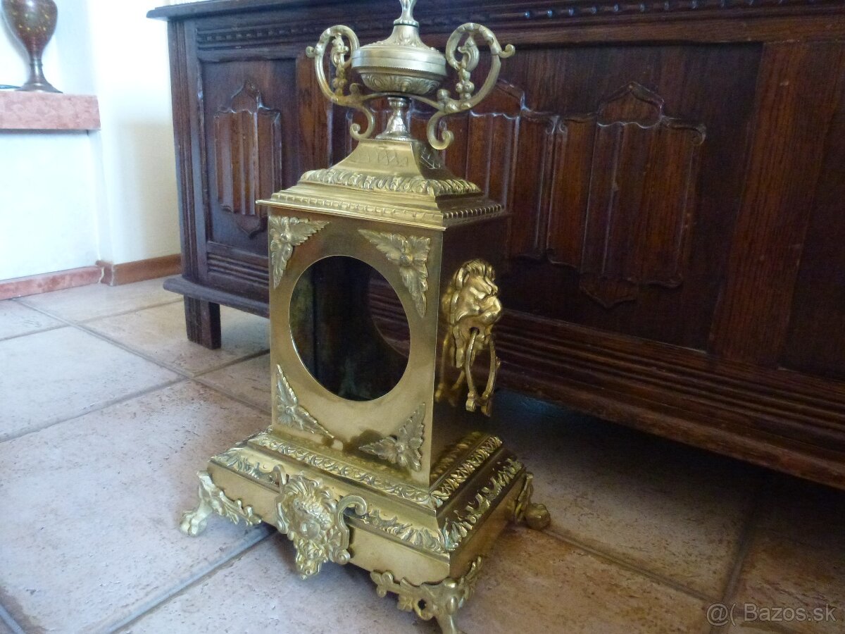 Francúzske bronzové krbové hodiny Vincenti & Cie 1860 - 17