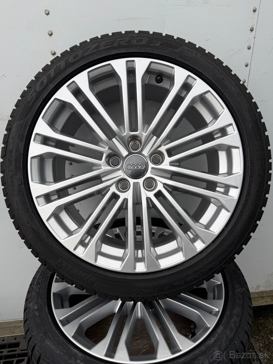 PREDÁM úplne NOVÚ sadu 18" ALU disky AUDI + nové zimné pneu - 17