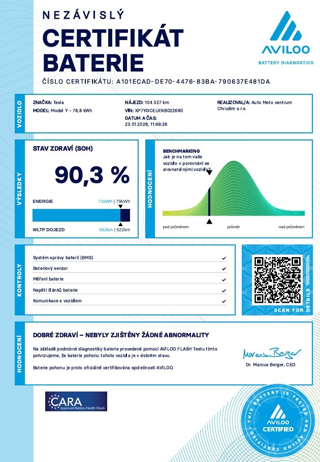 Tesla Model Y Performance - BERLÍN, EAP 393 kW SOH 90,3% (OD - 17