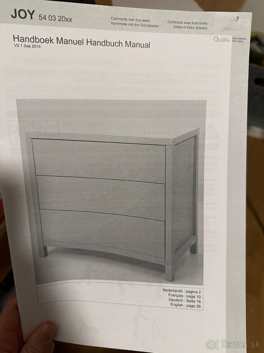 Komoda s prebaľ. pultom Quax - 17