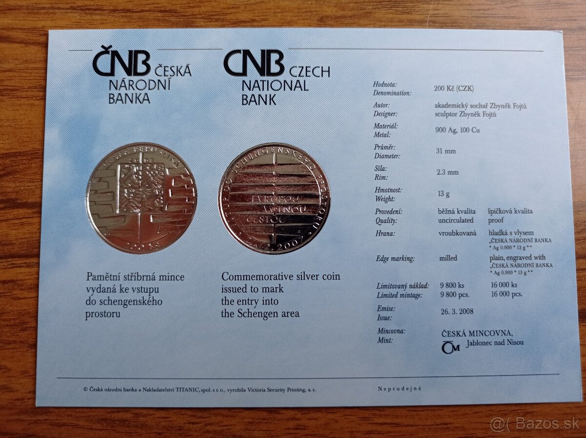 Strieborné mince 200 korún PROOF - 17