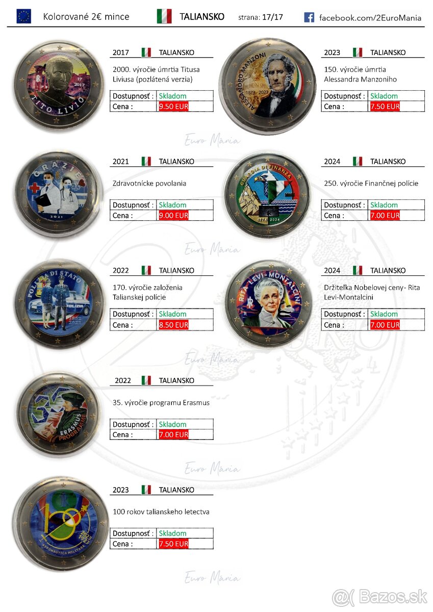 2 euro kolorovane mince - 17