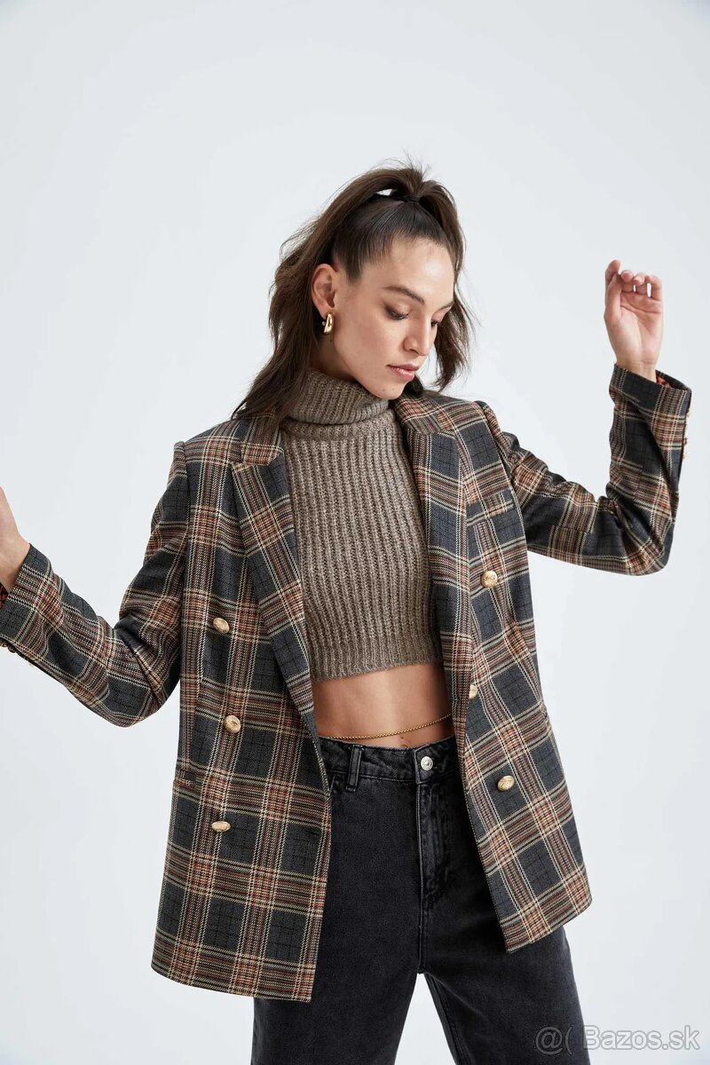 vintage kárované sako - 36 - 17