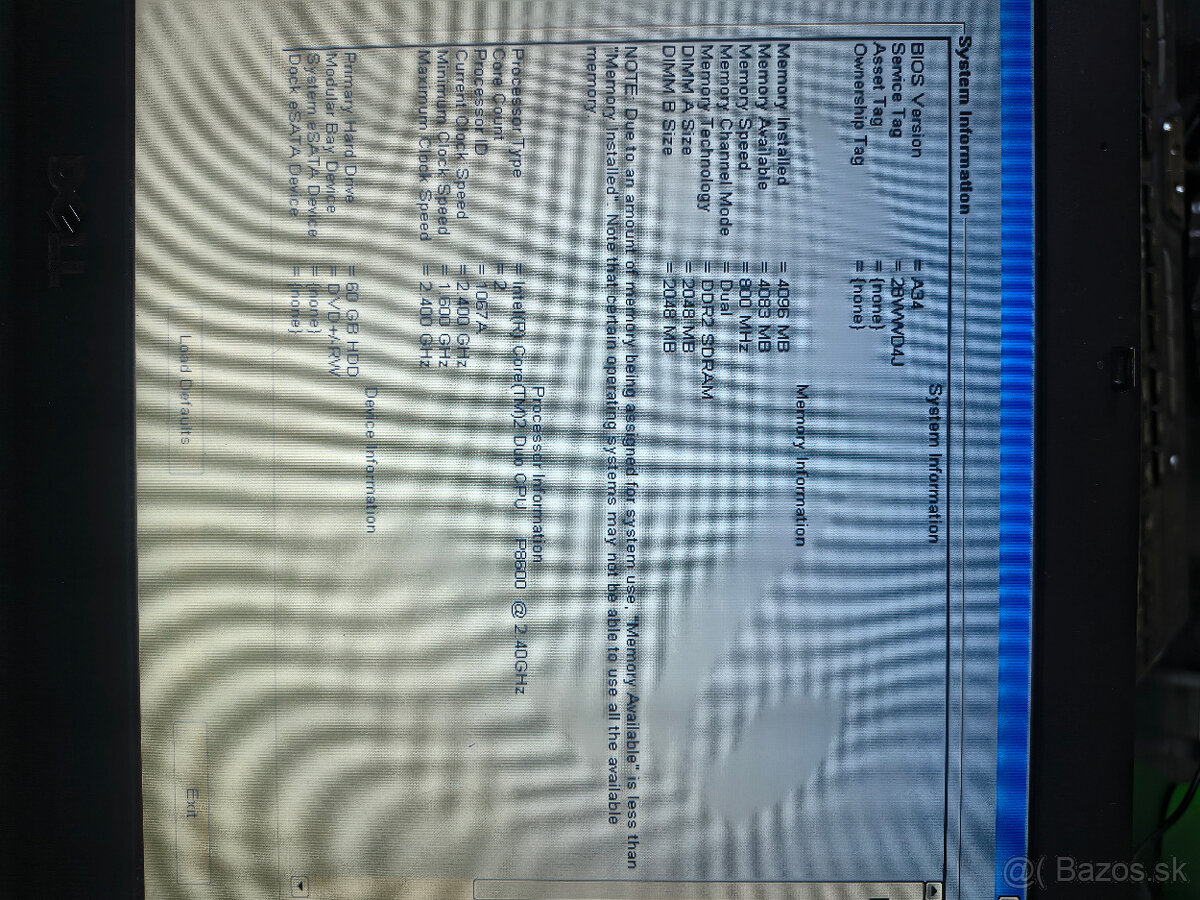 lacný notebook DELL 6400, 4GB, 60GB SSD, Windows11 - 17