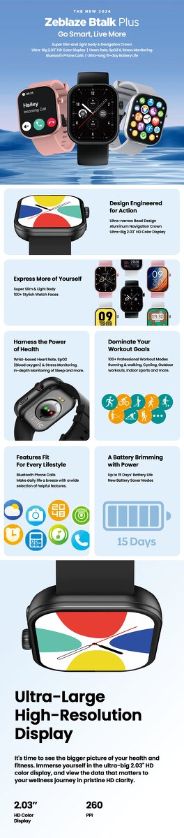 Colmi a Zeblaze Smart hodinky. Čierne prevedenie. - 17