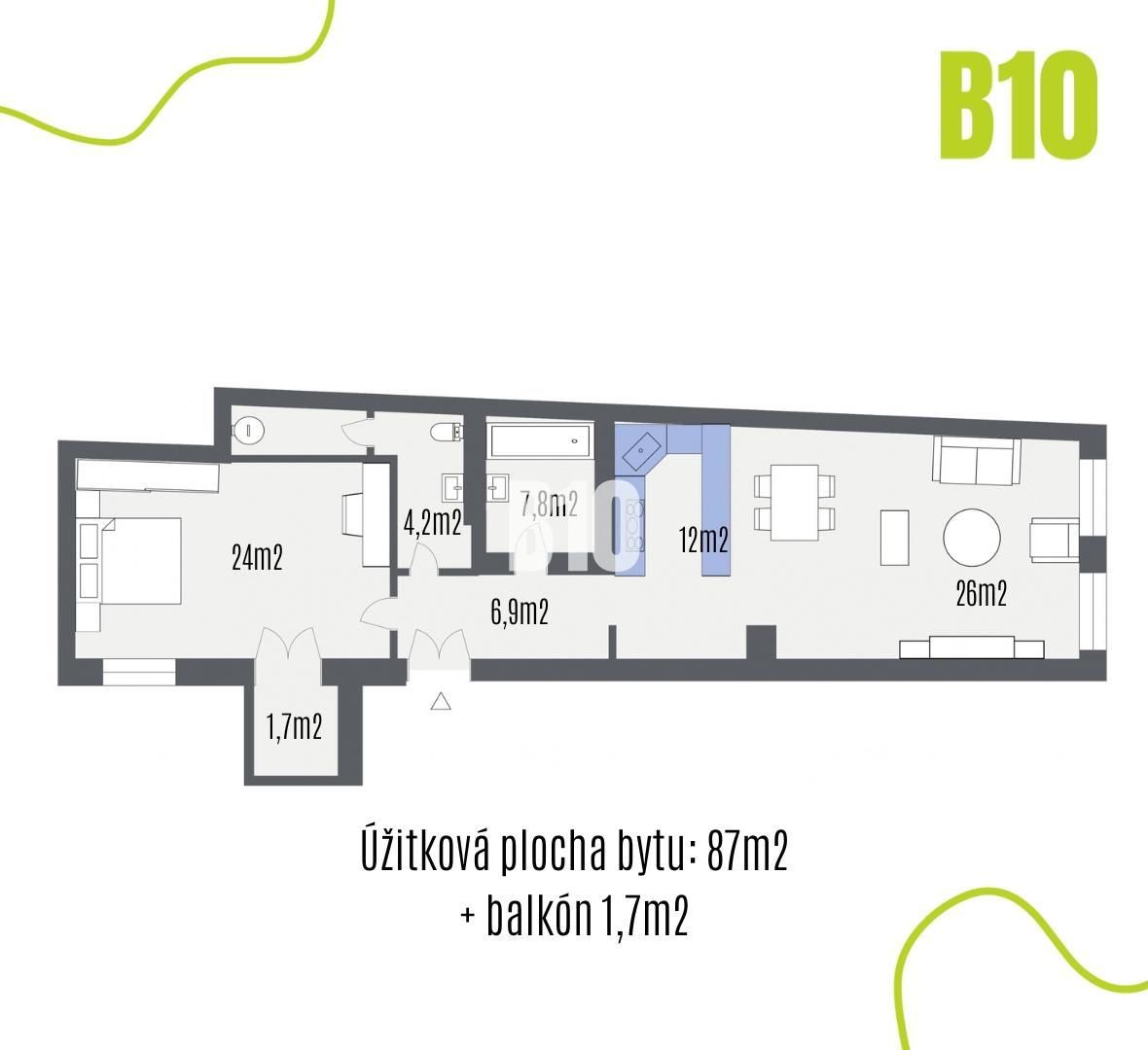 INVESTIČNÝ 2i (87m2) ideálny na krátkodobý prenájom na TOP A - 17