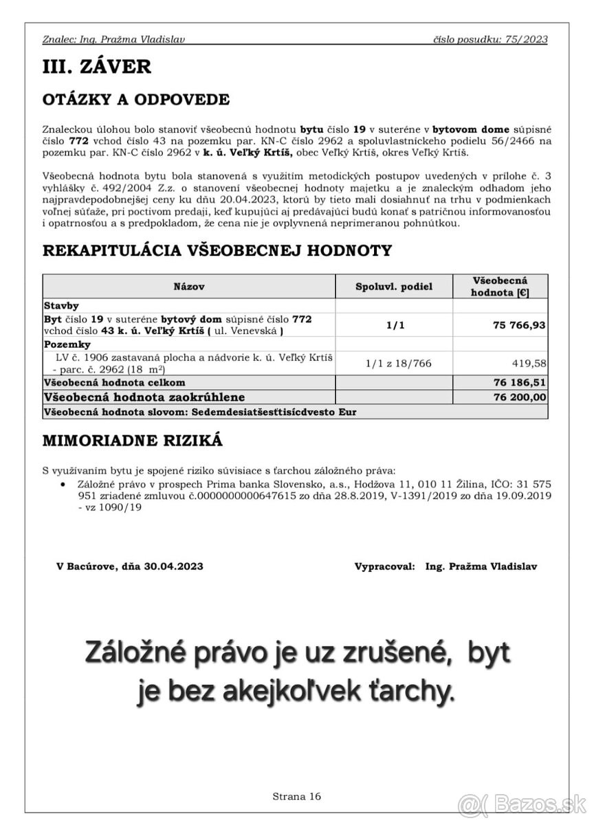 PREDÁM PRIESTRANNÝ 2 IZBOVÝ BYT VO VYHĽADÁVANEJ LOKALITE VO - 17